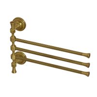 FORTUNA Полотенцедержатель тройной поворотный, L35 cm, бронза арт-27677 — фото 1, Полотенцедержатели