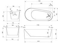 Акриловая ванна ABBER белая арт-AB9496-1.7 R — фото 11, Акриловые ванны
