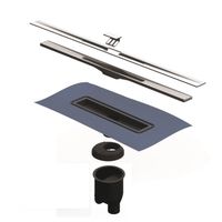 Желоб BERGES водосток SIMPEL 800, золото глянец, S-сифон D50/105 H50 вертикальный арт-092012 — фото 2, Душевые лотки