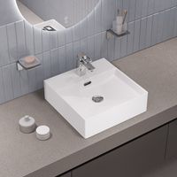 Умывальник накладной/подвесной, белый глянцевый, Bild, IDDIS, арт-BILWS42i27 — фото 2, Раковины накладные