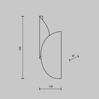 Настенный светильник (бра) Maytoni арт-MOD225WL-02B1 — фото 11, Бра