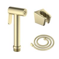 AQ2054BG гигиенический ручной душ со шлангом 120 см и держателем, шлиф. золото — фото 1, Гигиенические души