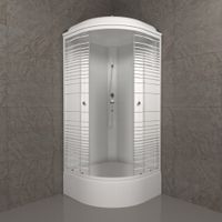 ДК Полосы 90*90 В (7 мест+сифон D50) арт-Щ0000061848 — фото 1, Душевые кабины