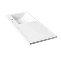 Раковина Azario Paola Magenta 1100 R правосторонняя, литьевой мрамор, белый арт-CS00079100 — фото 3, Раковины встраиваемые сверху