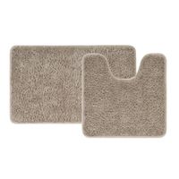 Набор ковриков для ванной комнаты, 50х80 + 50х50, микрофибра, светло-коричневый, IDDIS, арт-BSET07Mi13 — фото 2, Коврики для ванной комнаты
