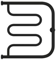 Полотенцесушитель водяной Сунержа Лира+ 500х500 Матовый чёрный арт-31-4011-5050 — фото 1, Водяные полотенцесушители