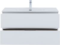 Мебель для ванной Aquanet Алвита New 100 2 ящика, белый матовый 00274205 — фото 9, Комплекты мебели для ванной