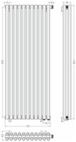 Товар: Отопительный радиатор Сунержа Эстет-00 EU50 1200х495 11 секций Матовый белый арт-30-0322-1211 - фото 3 Отопительный радиатор Сунержа Эстет-00 EU50 1200х495 11 секций Матовый белый арт-30-0322-1211 — фото 3, Радиаторы отопления