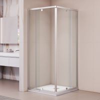 Душевой уголок RGW PA-38 80х80, квадратный, профиль хром, стекло прозрачное/6 мм, арт-06083888-11 — фото 2, Квадратные душевые уголки