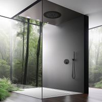 Душевая система встроенная с термостатом Timo Saona SX-2370/03SM черный — фото 3, Душевые системы