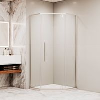 Душевой уголок RGW SV-81 100x100, трапеция, профиль хром, стекло прозрачное/6 мм, арт-32328100-11 — фото 2, Душевые уголки трапеция