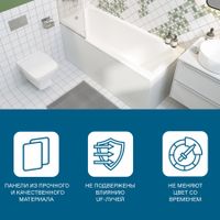 Боковая панель для ванны САНТОРИНИ, левая 70 см., САНТЕК 1WH302490 — фото 1, Экраны для ванн