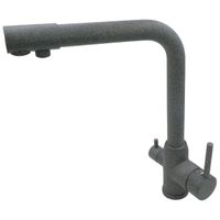 MILANO Смеситель д/кухни совмещенный с краном для питьевой воды, темно-серый камень 32658 — фото 1, Смесители для кухни