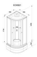 Ограждение VIVA90B N душевое Ceruttispa без поддона (90x90x195) — фото 77, Прямоугольные душевые уголки