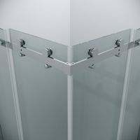 Душевое ограждение Grossman Classic (90х90х195) квадрат,раздвижная,хром,стекло прозрачное, 2 места арт-300.K33.04.9090.10.00 — фото 9, Квадратные душевые уголки