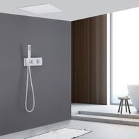 Душевая система ABBER Daheim скрытого монтажа без излива, термостат, белая матовая арт-AF8255W — фото 2, Встраиваемые душевые комплекты