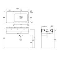 Раковина SIMAS HENGES подвесная или накладная с одним отверстием цвет белый арт-HE12 — фото 2, Раковины накладные
