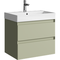 Товар: Подвесная тумба с двумя ящиками 65 см, цвет зеленый шалфей с умывальником GE01652SH - фото 3 Подвесная тумба с двумя ящиками 65 см, цвет зеленый шалфей с умывальником GE01652SH — фото 3, Тумбы с раковиной