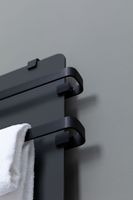 Полотенцесушитель электрический Allen Brau Infinity 120x44 с рейлингом 2.0 и креплением, черный матовый 00325638 — фото 6, Электрические полотенцесушители
