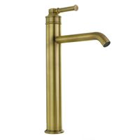 ERMITAGE MINI См-ль д/раковины моноком. высокий, ручка сверху латунь, дон.клапан "click-clac, бронза арт-31420 — фото 2, Смесители для раковины