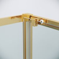 Душевое ограждение Grossman Cosmo 100.K33.02.130.32.00-200.K33.02.100.32.00 (130х100х195) раздвижная,золото сатин,стекло прозрачное,2 места арт-120.K33.02.1310.32.00 — фото 5, Прямоугольные душевые уголки