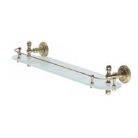 MIRELLA Полка c галереей, L50 см, стекло матовое/бронза арт-17178 — фото 1, Полки для ванной и душа