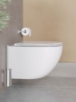 Agger Унитаз подвесной безободковый белый с инсталляцией, микролифт, кнопка смыва белая арт-ATI03100+APB188 — фото 6, Комплекты унитаз + инсталляция