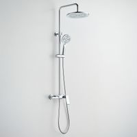 BOND Душевая система с тропическим душем и смесителем с изливом арт-B08-9100 — фото 2, Душевые стойки