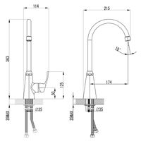 Смеситель для кухни Azario керамический картридж, хром арт-AZ-HU245900 — фото 1, Смесители для кухни