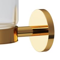 A85A34399 X-Joy, Стеклянный стакан с настенным держателем, золото — фото 4, Стаканы для зубных щеток