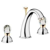 Смеситель для раковины Webert Karenina , хром/золото арт-KA750101017 — фото 1, Смесители для раковины