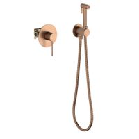 Смеситель встроенный с гигиеническим душем Timo Saona 2389/19SM розовое золото — фото 2, Гигиенические души