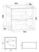 Orange Line Li-60TuwMDF+B04-405W тумба с раковиной подвесная 60 см, белый Li-60TuwMDF+B04-405W — фото 1, Тумбы с раковиной