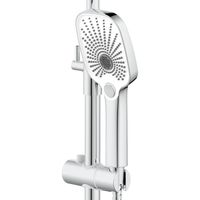 Товар: Душевая система Azario Conda с квадратным тропическим душем, керамический картридж, шланг 150 см, хром арт-AZ-K2411 - фото 3 Душевая система Azario Conda с квадратным тропическим душем, керамический картридж, шланг 150 см, хром арт-AZ-K2411 — фото 3, Душевые стойки