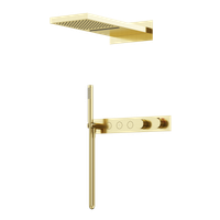 Товар: Душевой комплект с термостатом SANCOS Linn, с внутренней частью, брашированное золото, PVD покрытие, арт. SC9023BG - фото 1 Душевой комплект с термостатом SANCOS Linn, с внутренней частью, брашированное золото, PVD покрытие, арт. SC9023BG — фото 1, Встраиваемые душевые комплекты