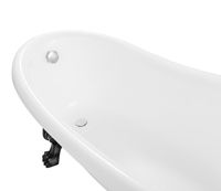 Ванна EDELWEISS 170 см из литьевого мрамора NOVA GEL с чёрными ножками/ Aqua de Marco 1170WBlEDE_GEL — фото 6, Ванны