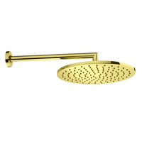 Верхний душ Bossini Cosmo Ø280 мм настенный с кронштейном 40 см Easy Clean цвет золото сатинированное арт-H70596I.043 — фото 1, Верхние души