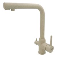 MILANO Смеситель д/кухни совмещенный с краном для питьевой воды, бежевый камень 32661 — фото 1, Смесители для кухни