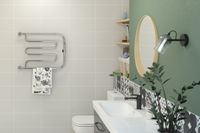 Полотенцесушитель водяной Стилье Тандем 2 полки 500х650 резьба-сгон 1" Без покрытия арт-00016-5065 — фото 2, Водяные полотенцесушители