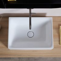 Раковина Scarabeo SKINNY накладная без перелива без отверстий цвет белый арт-5413 — фото 4, Раковины накладные