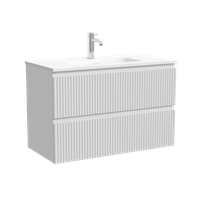 Тумба подвесная SANCOS Snob R 790х390х500, c двумя ящиками оснащенными доводчиками, Bianco, арт.SNR80/39W — фото 5, Тумбы под раковину