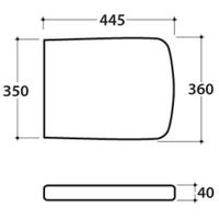 Сиденье с крышкой GLOBO Relais цвет белый матовый RE020OR — фото 2, Сиденья для унитаза