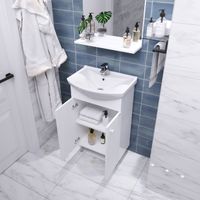 Товар: Комплект Grossman "ЭКО-60" 3 в 1 2-х дверн. белый, 2 места арт-106051-2 - фото 3 Комплект Grossman "ЭКО-60" 3 в 1 2-х дверн. белый, 2 места арт-106051-2 — фото 3, Комплекты мебели для ванной