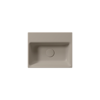 раковина подвесная/встраиваемая NUBES 40x32 без перелива серый беж матовый арт-9684105 — фото 1, Раковины подвесные