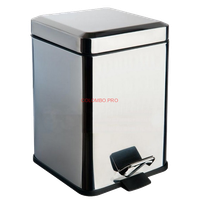 Ведро COLOMBO DESIGN COMPLEMENTI B9211 напольное с крышкой с педалью 6 л цвет нержавеющая сталь — фото 3, Мусорные ведра