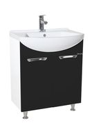 Альфа-55 тумба прямая черная 4638808000043 — фото 1, Тумбы под раковину