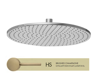 Верхний душ, Fima Carlo Frattini, Showerhead, тип установки-настенный, потолочный, размер душевого диска, мм-300*300, форма-круглая, держатель-необходимо заказать, материал-латунь, цвет-брашированный шампань арт-F2224/2HS — фото 1, Верхние души