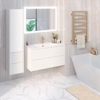 Тумба подвесная с умывальником PARMA 100 /белая/ AQUA DE MARCO 5100WPAR — фото 6, Тумбы с раковиной