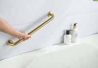 Товар: AQ4995BG поручень 450 мм, шлиф. золото - фото 4 AQ4995BG поручень 450 мм, шлиф. золото — фото 4, Поручни для ванной