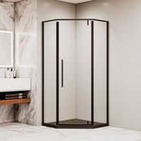 Душевой уголок RGW SV-81B 100x100, трапеция, профиль черный, стекло прозрачное/6 мм, арт-32328100-14 — фото 2, Душевые уголки трапеция